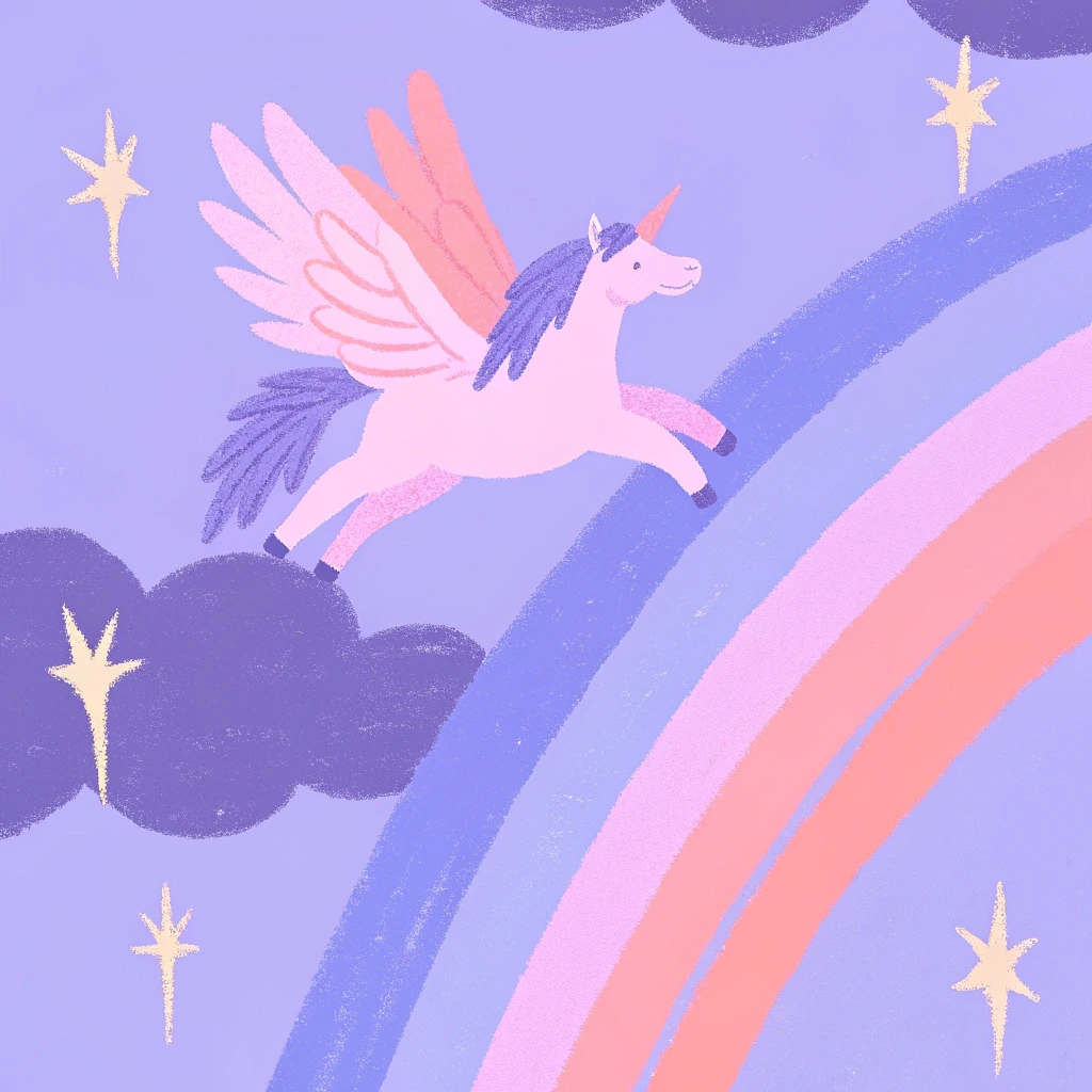 Colorful unicorn illustration