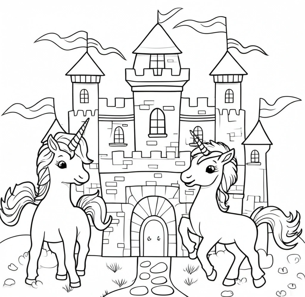 Unicorn Coloring Page