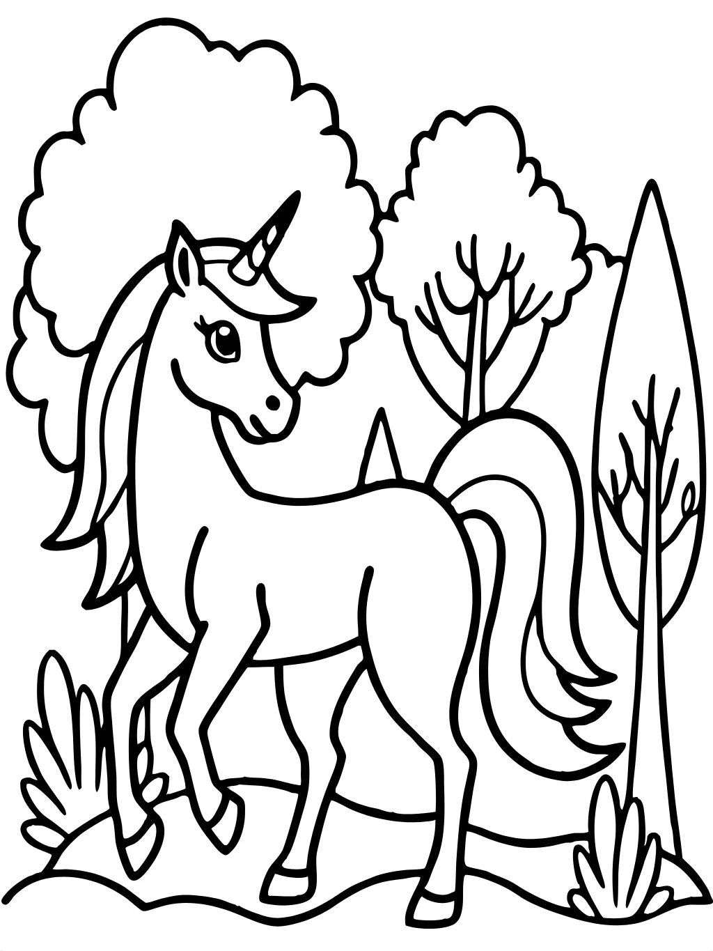 Unicorn Coloring Page